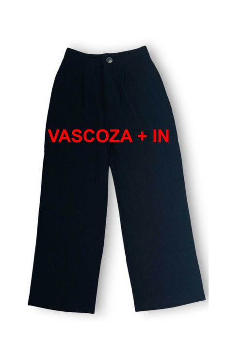 Pantaloni talie inalta, cu in