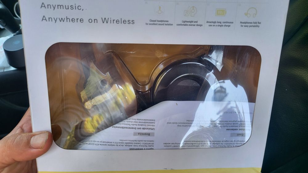 Нови Слушалки Wireless Audio-Technica ATH-S200BT, bluetooth, черни