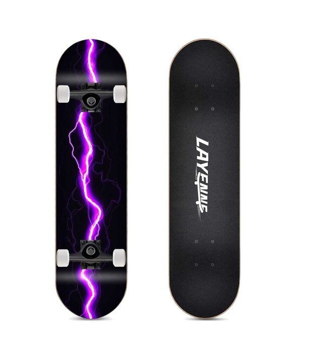 Skateboard LAYENNE 79x20 cm, 7 straturi, ABEC-11, adulti/copii