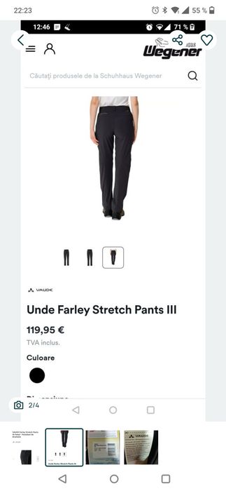 Pantaloni drumeție Vaude dama 44 XL Nou