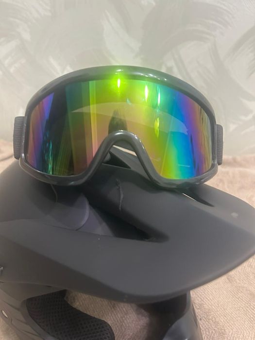 Шлем мотокросс черный