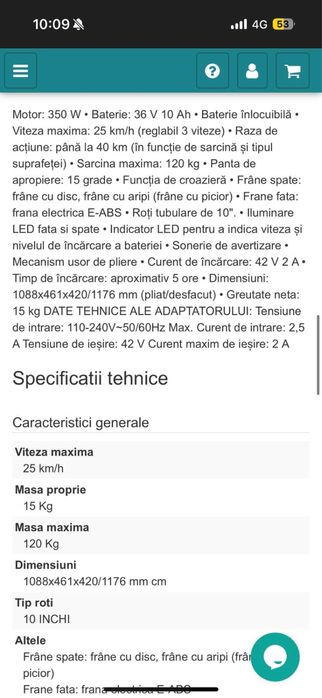 Trotineta electrica Blaupunkt