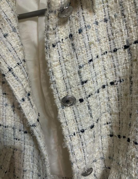 жакет твидовый zara