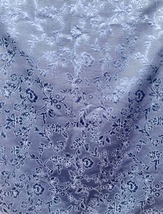 Draperie model baroc culoare capucino si albastru