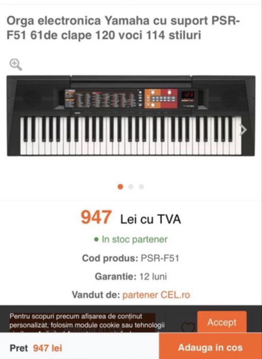 Orga electronica Yamaha PSR-F51