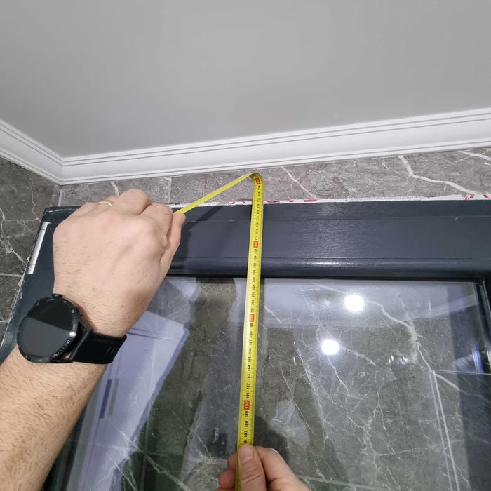 Ușă aluminiu dormitor–balcon cu termopan, stare foarte bună – CT