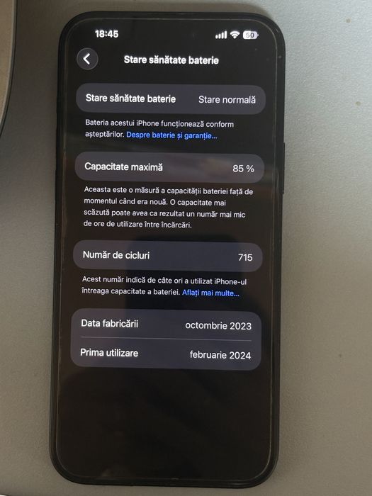 iPhone 15 plus albastru inchis