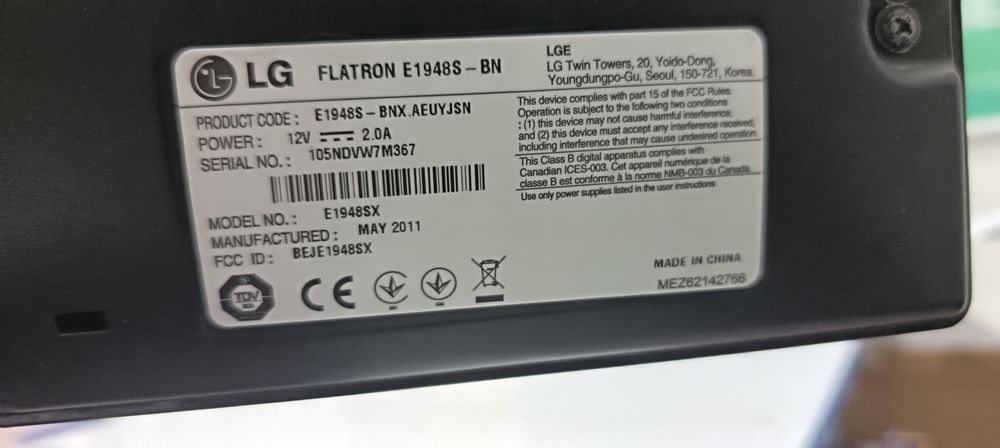 Monitor LG sotiladi Flatron E1948