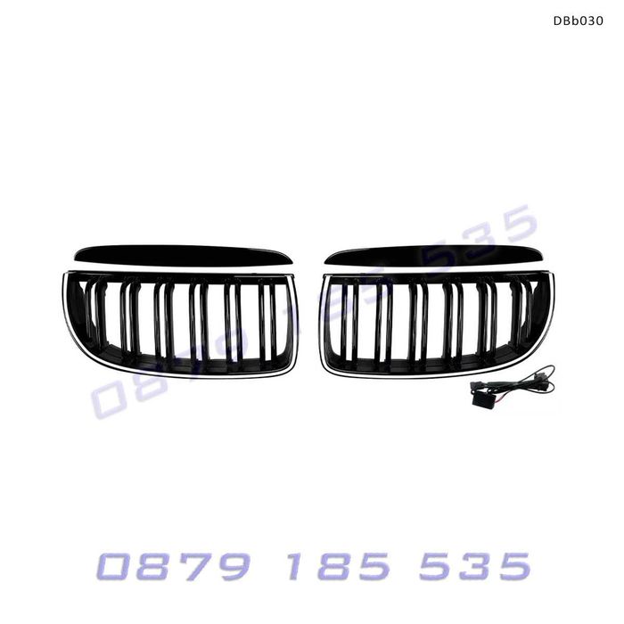 Двойни светещи LED бъбреци за BMW E90 E91 DBb030 лед решетки за предна броня бмв е90