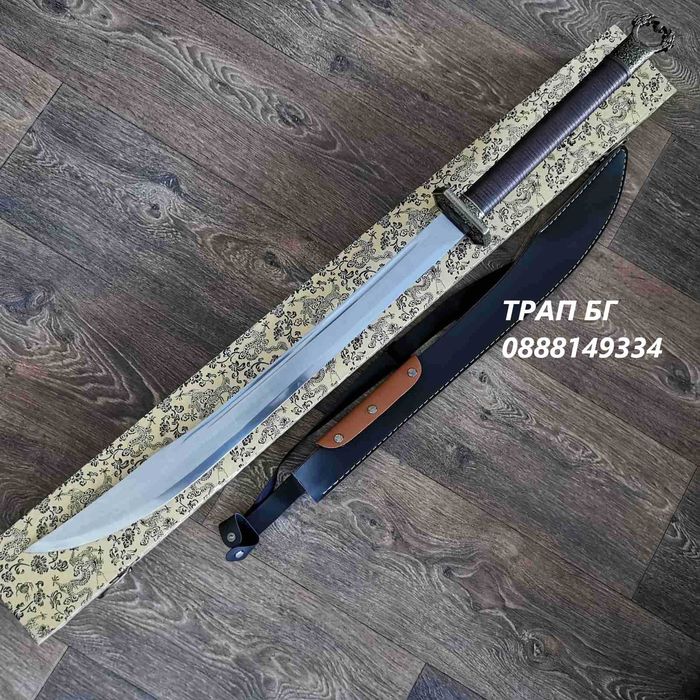 Остър и масивен меч за две ръце Shuangshou Jian става и за Мачете