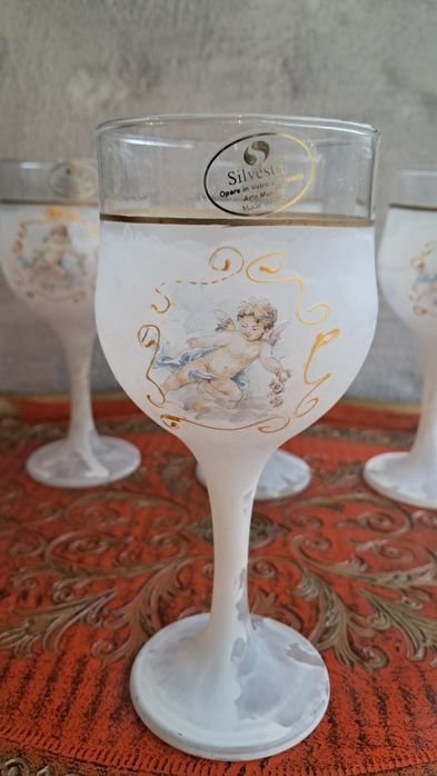 Два комплекта за шампанско и вино Murano