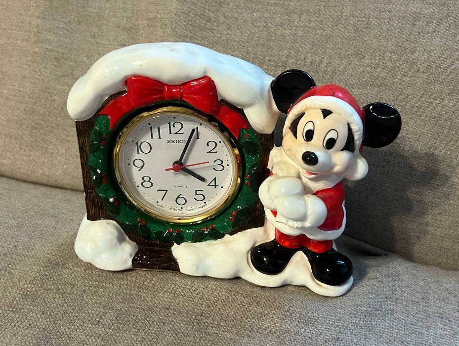 Ceas Seiko vintage Disney Mickey Mouse Craciun ceramica functional