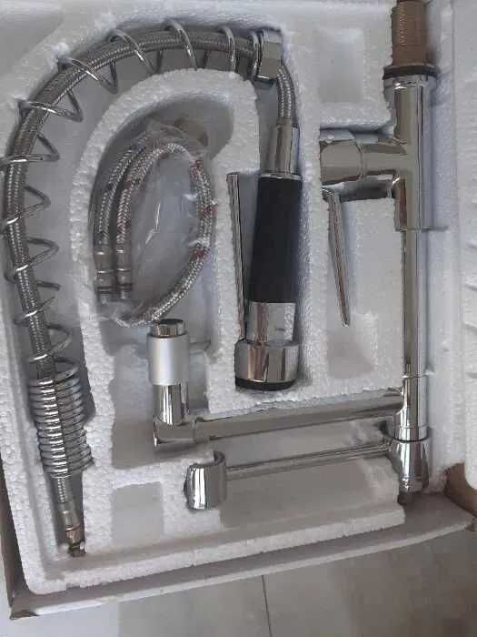 Baterie pro fesional pentr chiuveta spalator oale,cu dus nou,inox 50cm