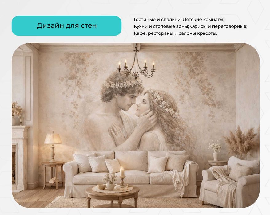 Индивидуальный дизайн оформление стен