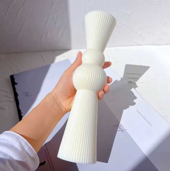 Matrite din acril si silicon model clepsidra pentru lumanari decorative botez si nunta