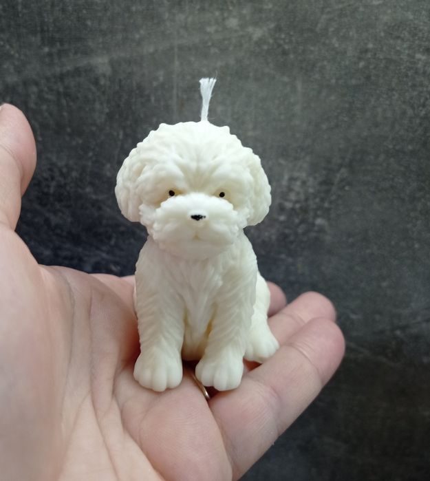 Свещ кученце от соев восък