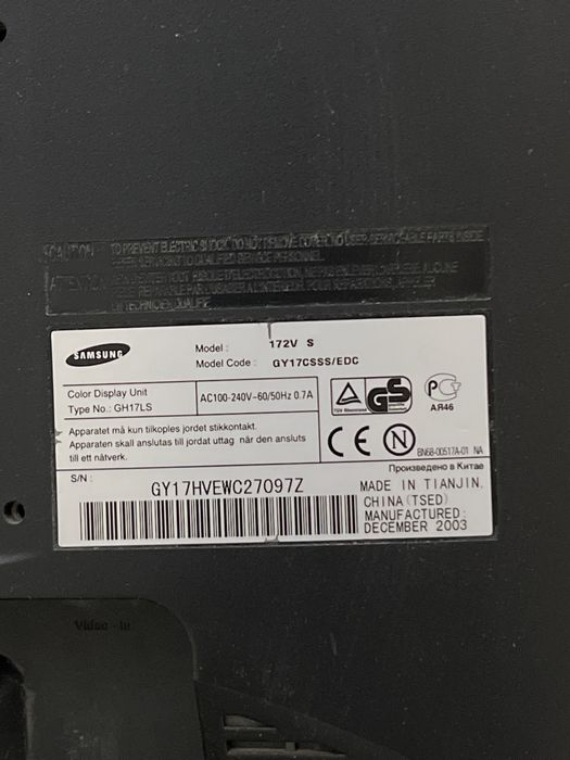 Монитор Samsung запчастга, куйган