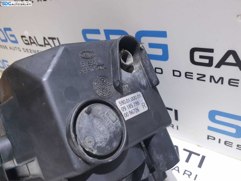 Proiector Ceata Dreapta Spoiler Bara Fata Opel Vectra C 2002 - 2008 Cod 5900100001 09185795