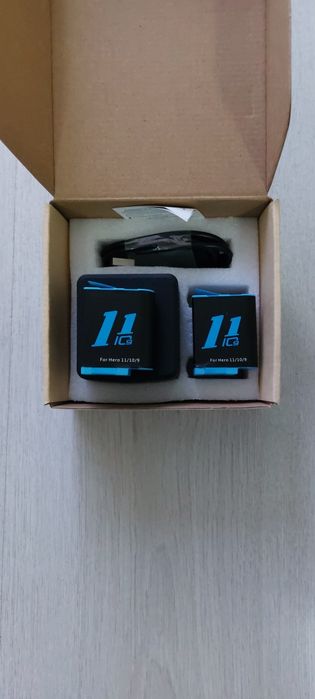 Комплект: 2 батерии 1800mAh + Тройно зарядно за GoPro Hero 9/10/11/12