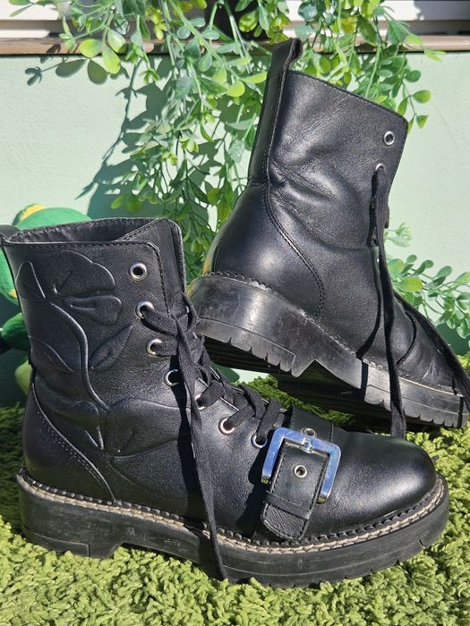 Zara ботуши естествена кожа N36