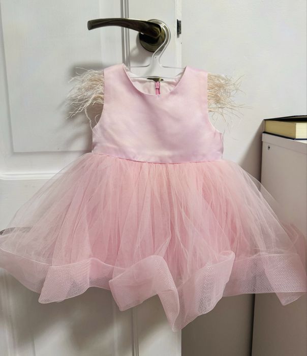 Rochii fetițe ,  marimi 0-3 luni, 6-9 luni, 9-12 luni, alb, roz, somon