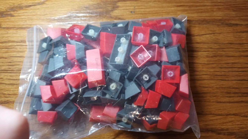 Taste keycaps pentru tastatură mecanică 100% 104 taste gri și roșu