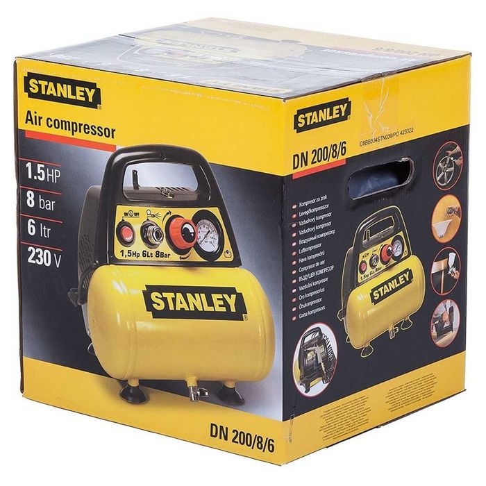Компресор Stanley DN200/8/6, 1100 W, 8 bar, 6 L