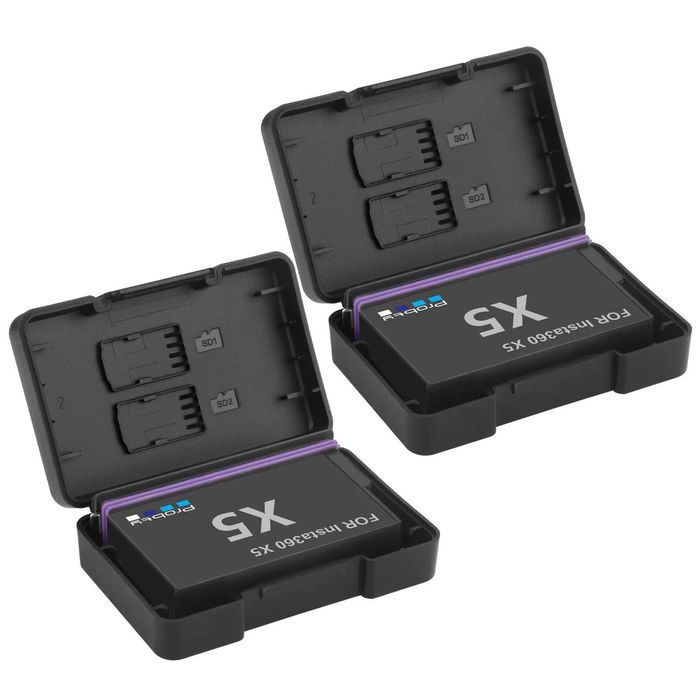 Set 2 acumulatori 2850mAh + incarcator dublu camere Insta360 X5