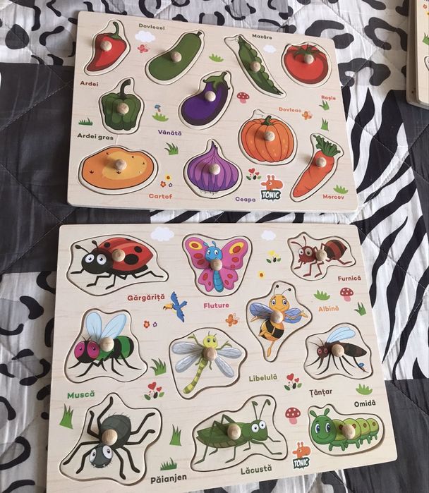 Set puzzle lemn pentru copii