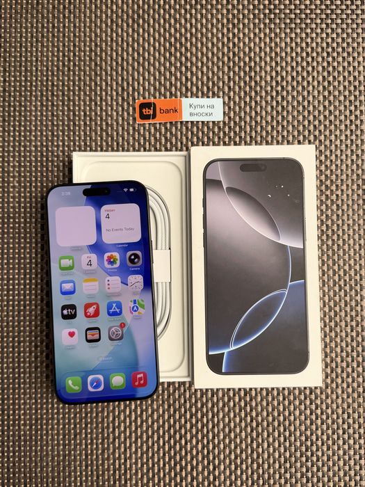 НОВ! 256Gb*ЛИЗИНГ* iPhone 16 Pro Max Blac Titanium  100% БАТЕРИЯ