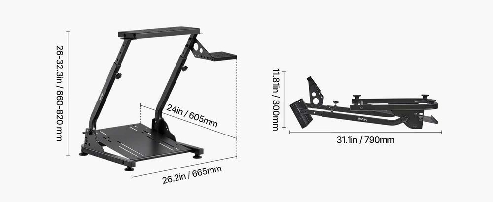 Стойка за Волан Sim Racing Stand Logitech Thrustmaster Оригинална Vevor®