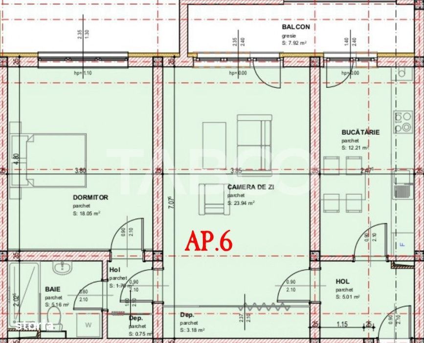 Apartament decoamandat 71 mpu 2 camere dressing balcon etaj 1 Selimbar