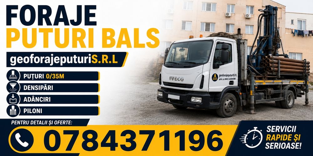 Foraje puțuri apă