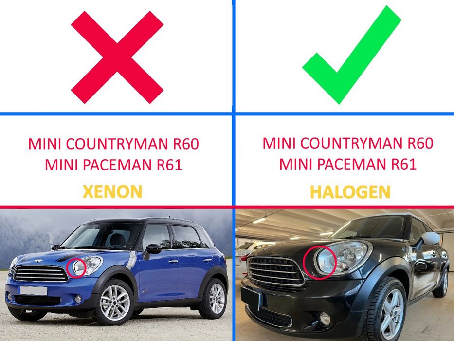 Стъкла за фарове на Mini Countryman R60 - Halogen