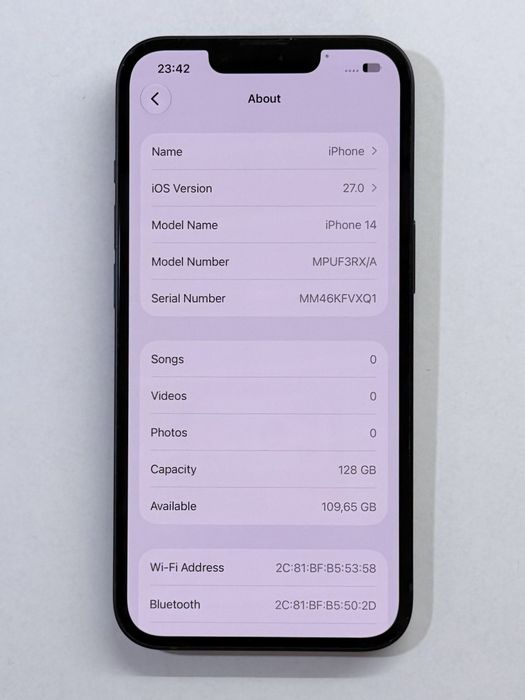 iPhone 14 Black 97% battery