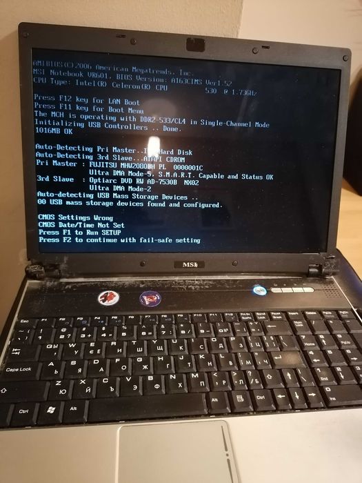 MSI лаптоп за части
