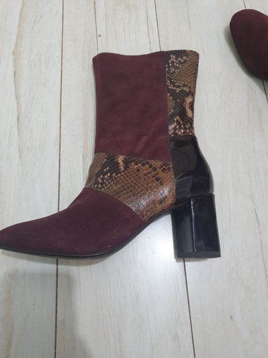 Botine piele 37, animal print