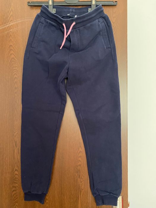Pantaloni fete 9-10 ani, Marc Jacobs, bumbac, bleumarin, cu buzunare