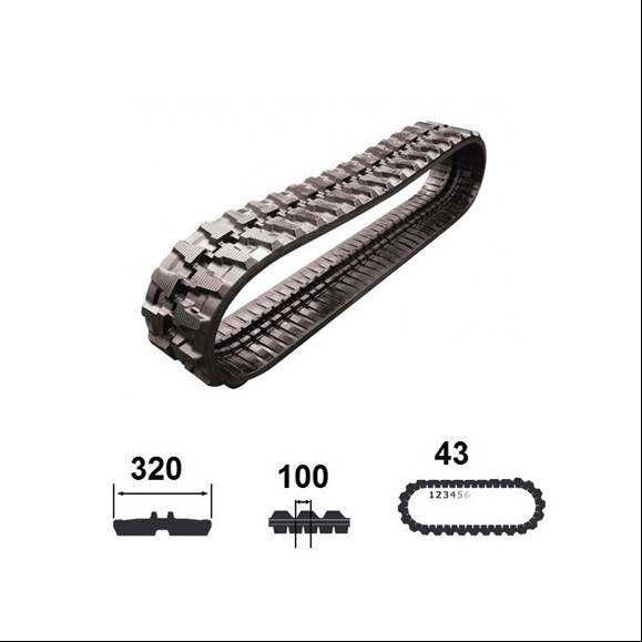 Senile cauciuc 320x100x43