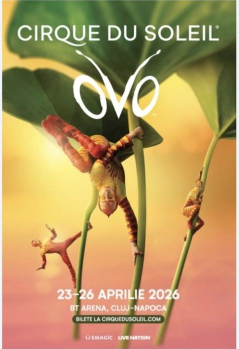 Vand 2 bilete la Circ du Soleil pt vineri 24 aprilie 2026