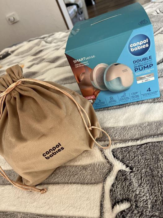 Двойна безжична помпа за кърма Canpol Babies SmartSense – hands-free