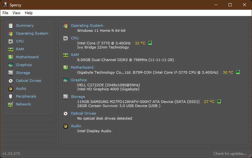 Kit Gigabyte B75M-D3H / Intel Core i7-3770 / 8GB / cooler stock Intel