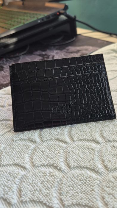 Cardholder Montblanc negru lucios