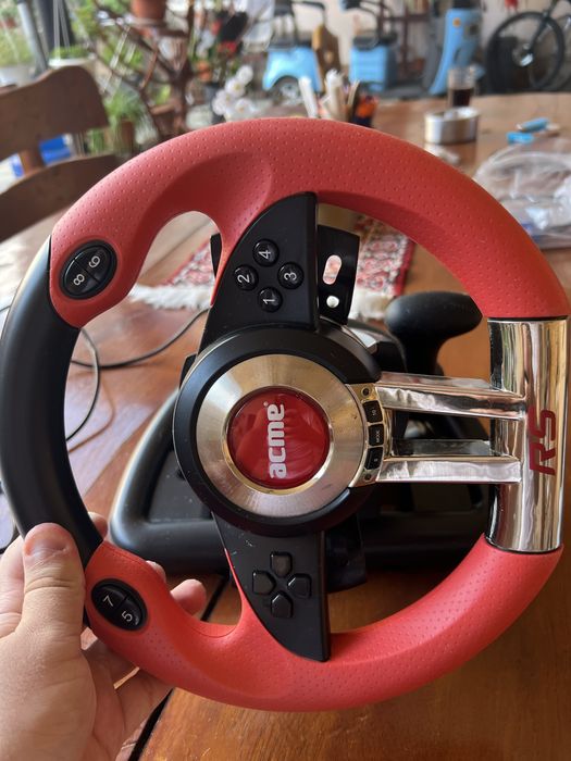 Vand volan gaming acme rs racing wheel 180grade cu pedale