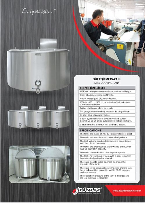 DUZDAS в Узбекистане в наличии ёмкость пастеризация 1тнНасосы от 5тн д