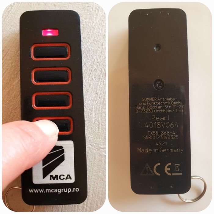 Telecomanda originala Sommer MCA Pearl 4 canale