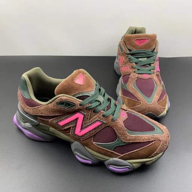 Нови дамски маратонки New Balance 9060 Rich Oak Burgundy