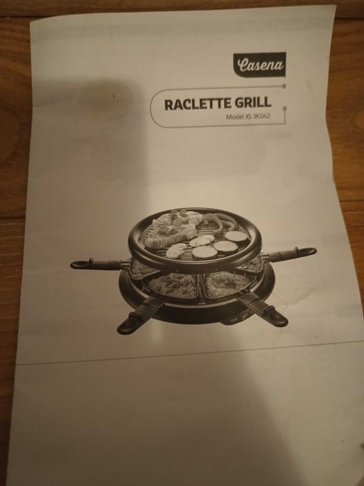 Gratar de masa /Grill electric Nou cu 6 Raclete Cu Plită Caseno 900 W