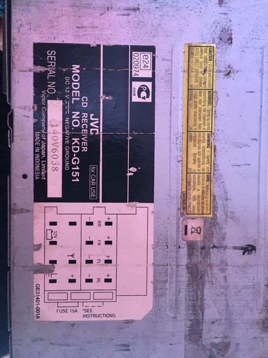 Аудио плеър JVC 4x45 w