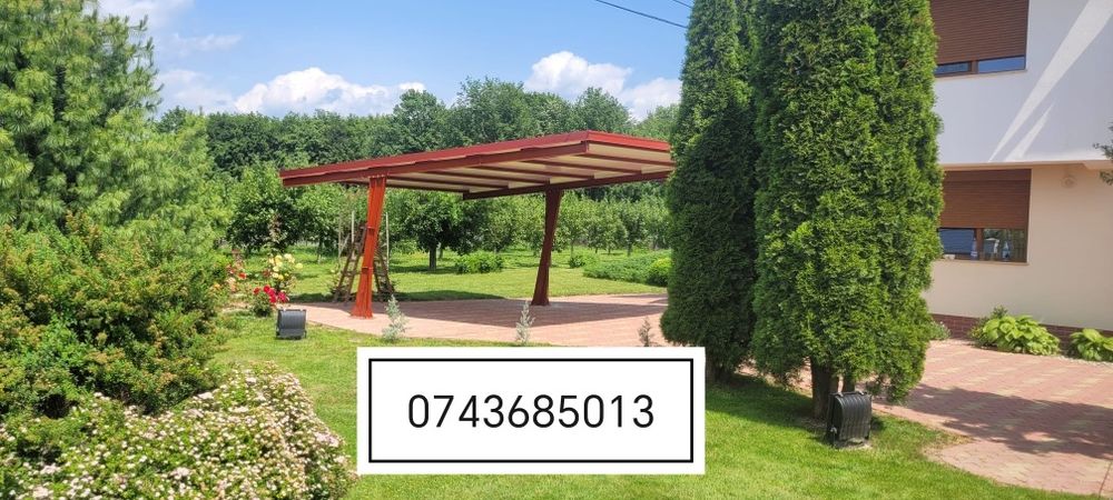 Pergola auto, carport suport panouri fotovoltaice